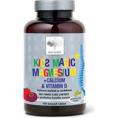NEW NORDIC Kids Magic Magnesium žuvacie tabliet 180 ks