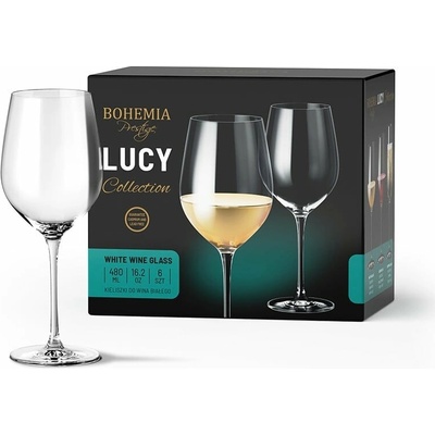 BOHEMIA PRESTIGE LUCY POHÁR NA BIELE VÍNO 6 x 480 ml