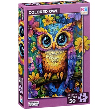 KS Games Пъзел KS Games от 50 части - Цветна сова (31752)
