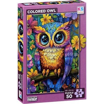 KS Games Пъзел KS Games от 50 части - Цветна сова (31752)