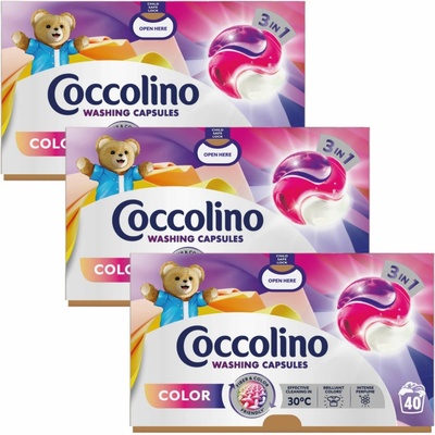 Coccolino Color 3v1 prací kapsuly 3 x 40 PD