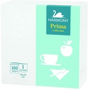 HARMONY Papierové servítky 1V Prima biele 33x33cm 100ks
