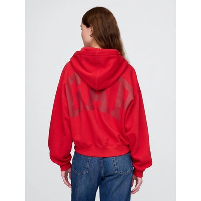 GAP Crop mikina VintageSoft s logem Červená