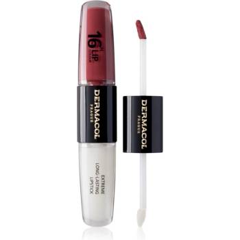 Dermacol 16H Lip Colour дълготрайно червило и гланц за устни цвят 35 Sugar Plum 2x4ml