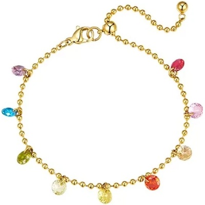 JAY náramek s barevnými zirkony Rainbow Galaxy JAY-9054 zlatá