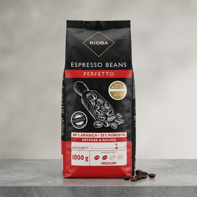Rioba Espresso 80% Arabica zrnková 1 kg