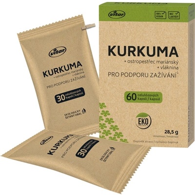 Vitar Kurkuma+ostropestřec EKO 60 kapslí