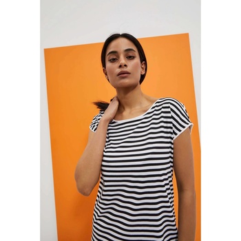 Moodo Рокля на бели и черни райета Moodo Moodo | Cheren | ЖЕНИ | XS