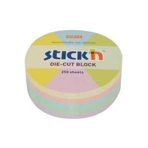 STICK'N Notebook wheel 67x67mm 5 col. pastel 250k