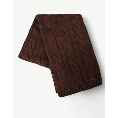 PUMA Dave Cable Knit Scarf Bordo