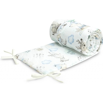 SENSILLO Mantinel s volánikom ZVIERATKÁ z LESA biela