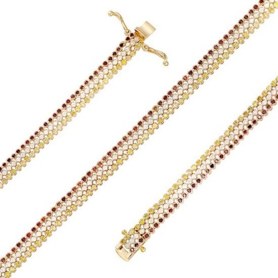 Zlaton Náramek žluté zlato s diamanty 18kt vel.18 8.75g 000252411234