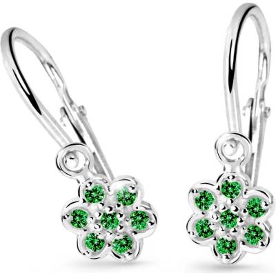 Cutie Jewellery dětské z bílého zlata C2746B-Green