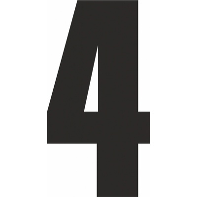 Samolepící 4 samolepící vinylová fólie arch 5 ks - čísla 75 mm