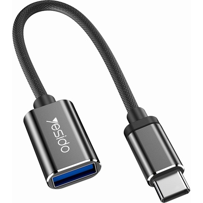 Yesido Преходен кабел Type-C към USB 2.0, OTG - Yesido (GS01) - Черен