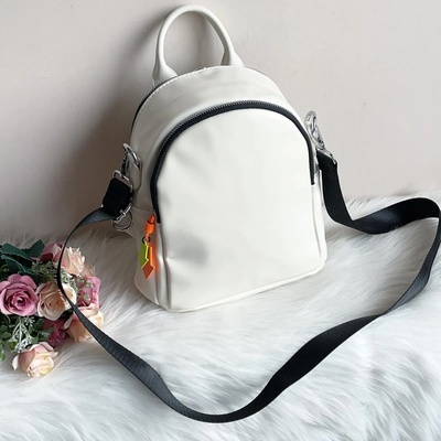 Бяла Дамска Чанта Раница - Модел 8812