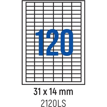 Spree Етикети лепящи 120 бр. , 31.0x14.0 мм, 100 л. , A4, кант 4 (3800884030110)