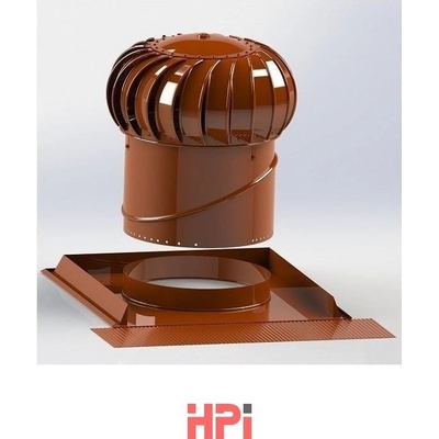 HPI Set-3 pro šikmou střechu s ventilační turbínou Lomanco BIB 8 a univerzální základnou červená 1 ks