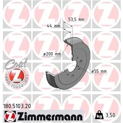Brzdový buben ZIMMERMANN 180.5103.20 (180510320)