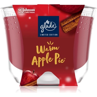 Glade Warm Apple Pie ароматна свещ с аромат Apple, Cinnamon, Baked Crisp 224 гр