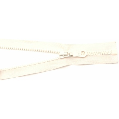 Deliteľný kostený zips - dĺžka (30 - 95 cm) - rôzne farby 85 cm Svetlo smotanový