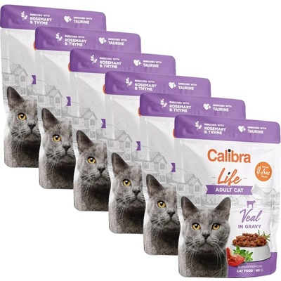 Calibra Cat Life Възрастен Телешко в сос 6 x 85 г