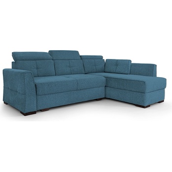 Мебели КАМБО Ъглов диван Сидни сиво-син Marta-11