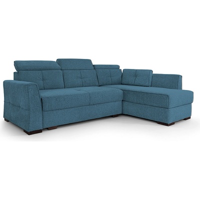 Мебели КАМБО Ъглов диван Сидни сиво-син Marta-11