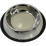 Anipro Standard No Slip - Метална купа с неплъзгащо дъно за вода и храна за кучета и котки, 19 см, 400 мл