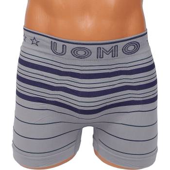Image 1 of Мъжки боксер в сиво с тъмносиньо райе