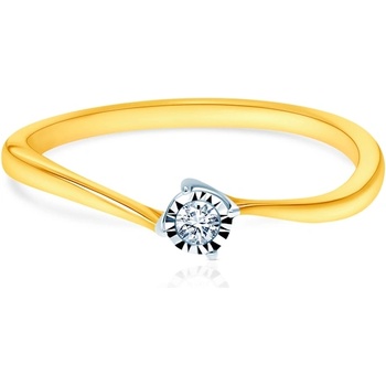 SAVICKI Годежен пръстен savicki: двуцветно злато, диамант