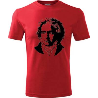 Tričko Beethoven červené