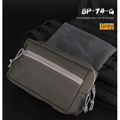 Wosport brušná pre chest-rig na suchý zips Sivá