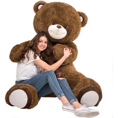 Плюш АМЕК Огромен плюшен мечок с панделка, кафяв