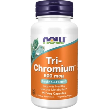 Image 1 of NOW Tri-Chromium 500 mcg + Cinnamon [90 капсули]