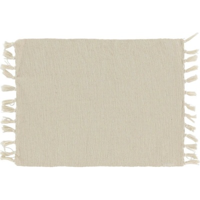 Krémové bavlnené prestieranie so strapcami Éternel 34x45 cm Chic Antique