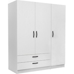 TopMebel Трикрилен гардероб Victoria TopMebel от меламин в бял цвят 150x60x181cm - topmebel - 683,99 лв