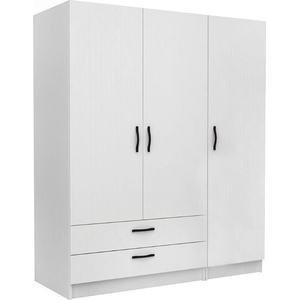 TopMebel Трикрилен гардероб Victoria TopMebel от меламин в бял цвят 150x60x181cm - topmebel - 683,99 лв