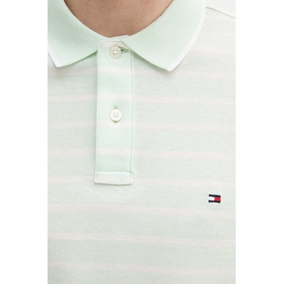 Tommy Hilfiger тениска с яка мъжка с добавен лен (MW0MW33140)