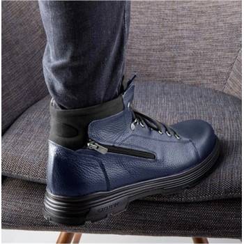 Ducavelli Мъжки боти от естествена кожа - Тъмносини #363795 (363795_Тъмносин)