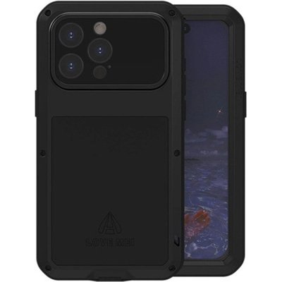 LOVE MEI extra odolné proti nárazu, vodě a prachu pro iPhone 15 Pro Max - černé