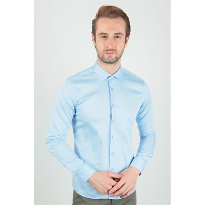 Centone Мъжка риза с дълъг ръкав - Синя #268640 (268640_Синьо)