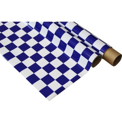 Super Flying Model IronOnFilm термотрансферно фолио карирано бяло/синьо 0.6x2m