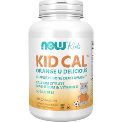 NOW Kid Cal - Mag [100 Дъвчащи таблетки]