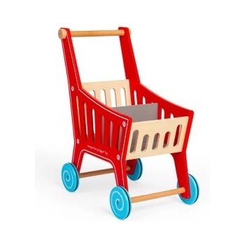 Bigjigs Toys Дървена детска количка за пазаруване - bigjigs (bj466)