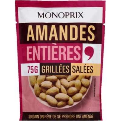 Monoprix Pražené a solené mandle 75 g