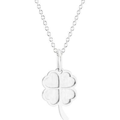 Gemmax Řetízek se čtyřlístkem z bílého zlata GUSWN-01005-39271