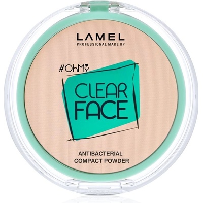 LAMEL OhMy Clear Face kompaktný púder s antibakteriálnou prísadou 405 Sand Beige 6 g