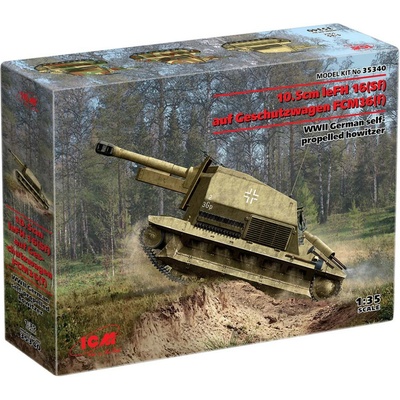 ICM 10.5cm leFH 16Sf auf Geschutzwagen FCM36f 1:35