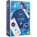 Nivea Men Zone sprchový gel Men Sensitive 250 ml + antiperspirant Men Black & White Invisible Fresh 150 ml + univerzální krém Men Creme 30 ml ddarčeková sada